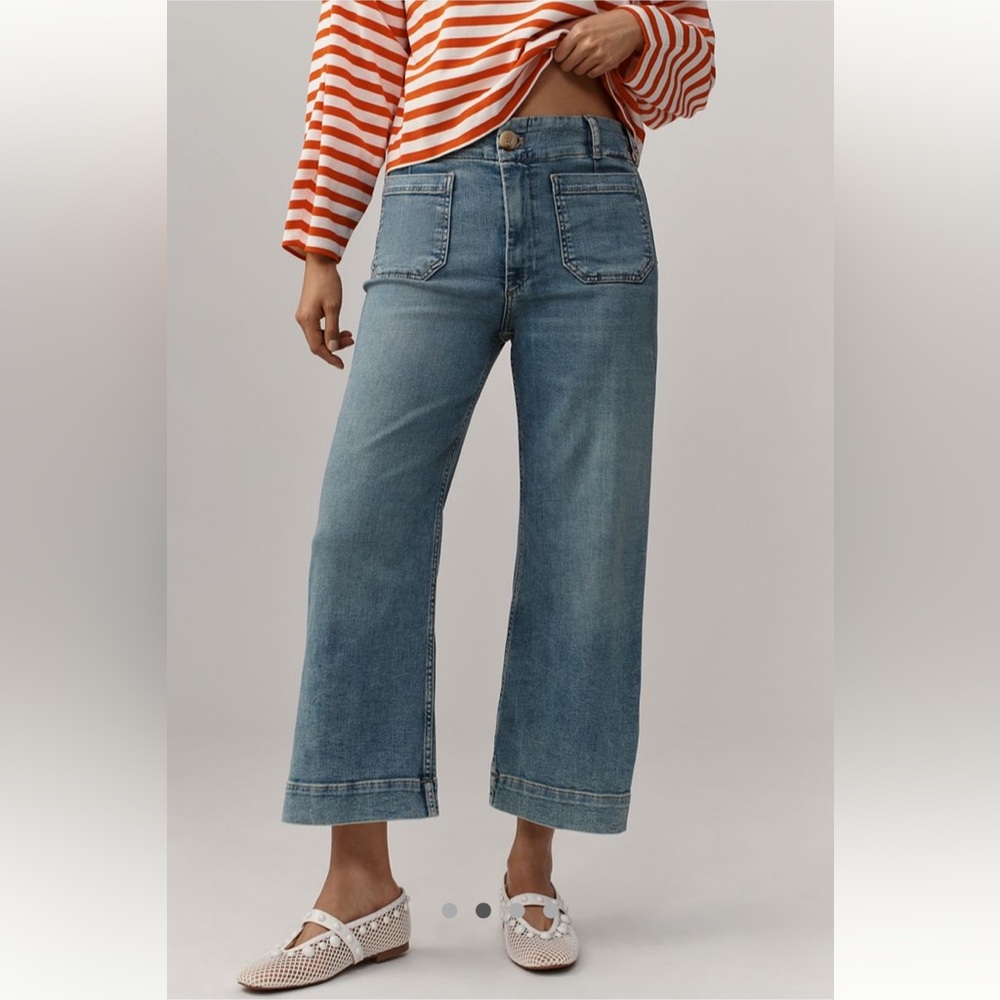 Anthropologie Light Blue Wide Leg Jeans